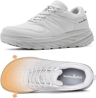 Men's Orthopedic Diabetic Wide Walking Shoes: Comfortable Arch Support Plantar Fasciitis Sports Running Sneakers, Casual Swollen Bunion Work Tennis Shoes for Foot and Heel Pain Relief