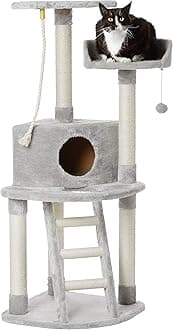 AmazonBasics Cat Tree with Platform, Grey ,1 Piece,X-Large