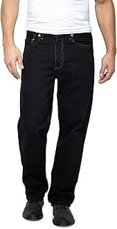 Levi's Men's 550 Relaxed Fit Jeans, Black (Waterless), 46W x 32L