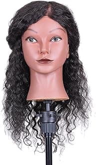 Cosmetology Mannequin Head Hairdressing Training Head for Hair Styling Practice Hair Braiding Dummy Head (03#)
