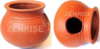 ZENRISE® Clay Pot mud House for Birds for Egg Laying and Breeding, 15 cm - 2 Piece