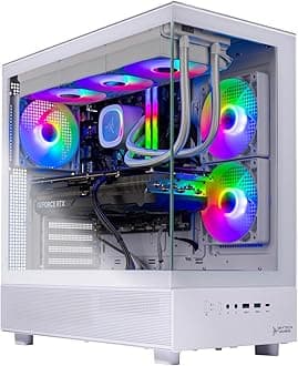 Skytech Gaming Azure 3 Gaming PC, AMD Ryzen 7 9700X 3.8GHz, NVIDIA RTX 5060, 1TB NVMe SSD, 32GB DDR5 RAM 6000, 850W Gold ATX 3 PSU, 360 ARGB AIO, Wi-Fi, Win 11, Desktop