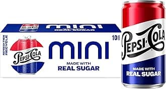 Pepsi Real Sugar Soda Mini Cans, 7.5oz Mini Cans, (10 Pack) (Packaging May Vary) ​