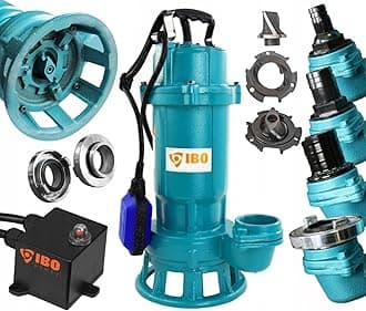 550W Submersible Dirty Water Pump Grinder Sewage Well Septic Flood Sewage Sump (550W Pump + 50m White FIRE Hose)