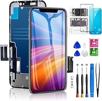 for iPhone 11 Screen Replacement 6.1 Inch, Diykitpl 3D Touch LCD Digitizer Replacement for A2111, A2223, A2221, with Repair Tools Kit+Magnetic Screw Mats+Screen Protector+Waterproof Frame Adhesive