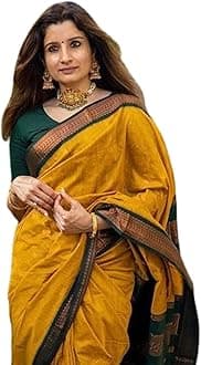 SGF11 Women's Kanjivaram Soft Lichi Silk Saree With Blouse Piece