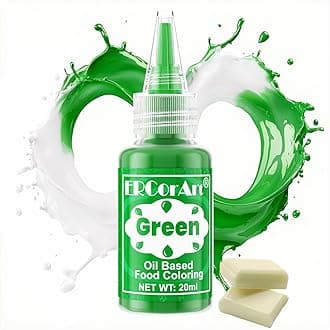 Oil Based Food Coloring for Chocolate - 0.7 Fl.Oz Melting Chocolate Oil Food Coloring, Concentrated Oil Based Food Dye for Cake Decorating, Baking, Candy Melts, Strawberry, Forsting, Icing (Green)