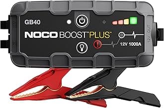 Boost GB40: 1000A UltraSafe Jump Starter – 12V Lithium Battery Booster Pack, Portable Jump Box, Power Bank & Jumper Cables - for 6.0L Gas and 3.0L Diesel Engines