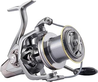 HAUT TON Spinning Reel 8000/9000/10000/12000/14000,6+1BB Metal Surf Fishing Reels,4.8:1 Gear Ratio 55lbs Drag Heavy Long Casting Inshore Saltwater Monster Fish