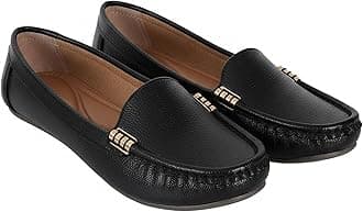 Women Ballet Flats | Slip-On Casual & Formal Shoes | Elegant Metal Accent Design, Soft Cushioned Insole with Flexible Anti-Slip Sole | Office Wear, Daily Use & Travel Footwear