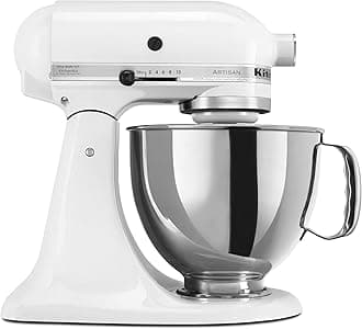 KSM150PSWH Artisan Series 5-Qt. Stand Mixer with Pouring Shield - White