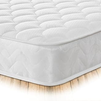 Starlight Beds European Double Mattress. Shell Design 140x200 Memory Foam Mattress with Springs. Soft, 18cm Deep, White. (140cm x 200cm)