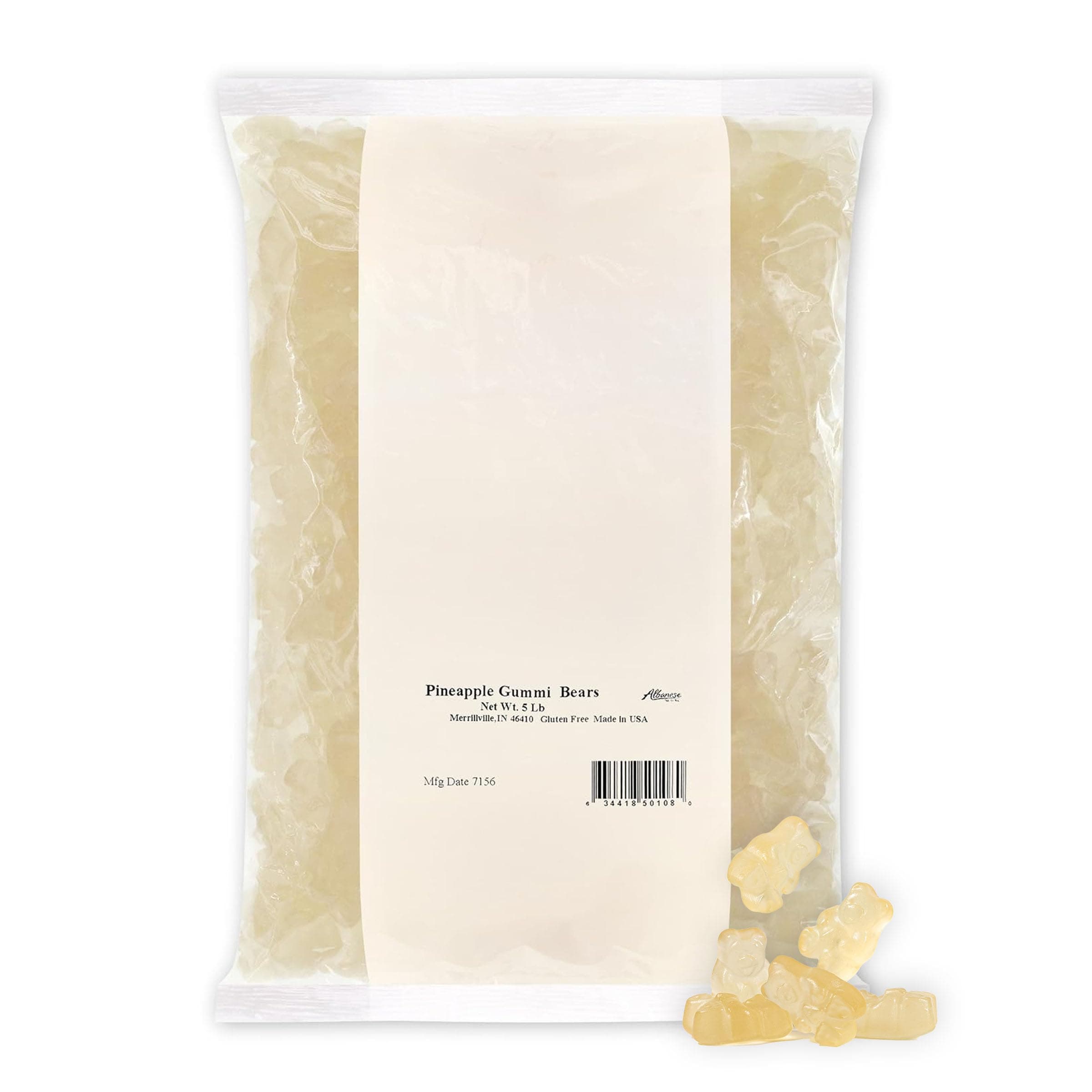 Albanese Candy, Pineapple Gummi Bears, 5-pound Bag