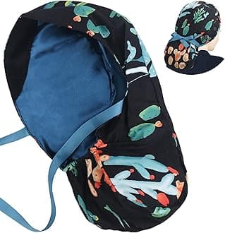 ABAMERICA Scrub Caps for Women Surgical Caps Nurse Hat Functional Ponytail Holder for Long Hair Single or Satin-Lined