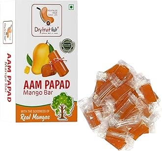 Dry Fruit Hub Aam Papad Toffee 1 kg Fruit Snacks Dried Aam Candy (Bite-Sized Mango Pulp Candy),Dried Mango Bites