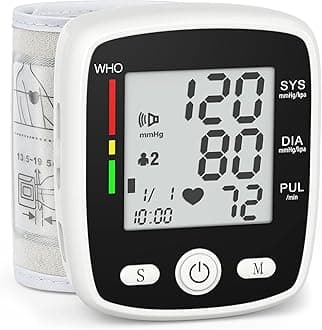 Blood Pressure Monitor Digital BP Monitor Rechargeable BP Machine with 2x99 Readings Memory Large LCD Display Voice Broadcast Portable Carrying Case