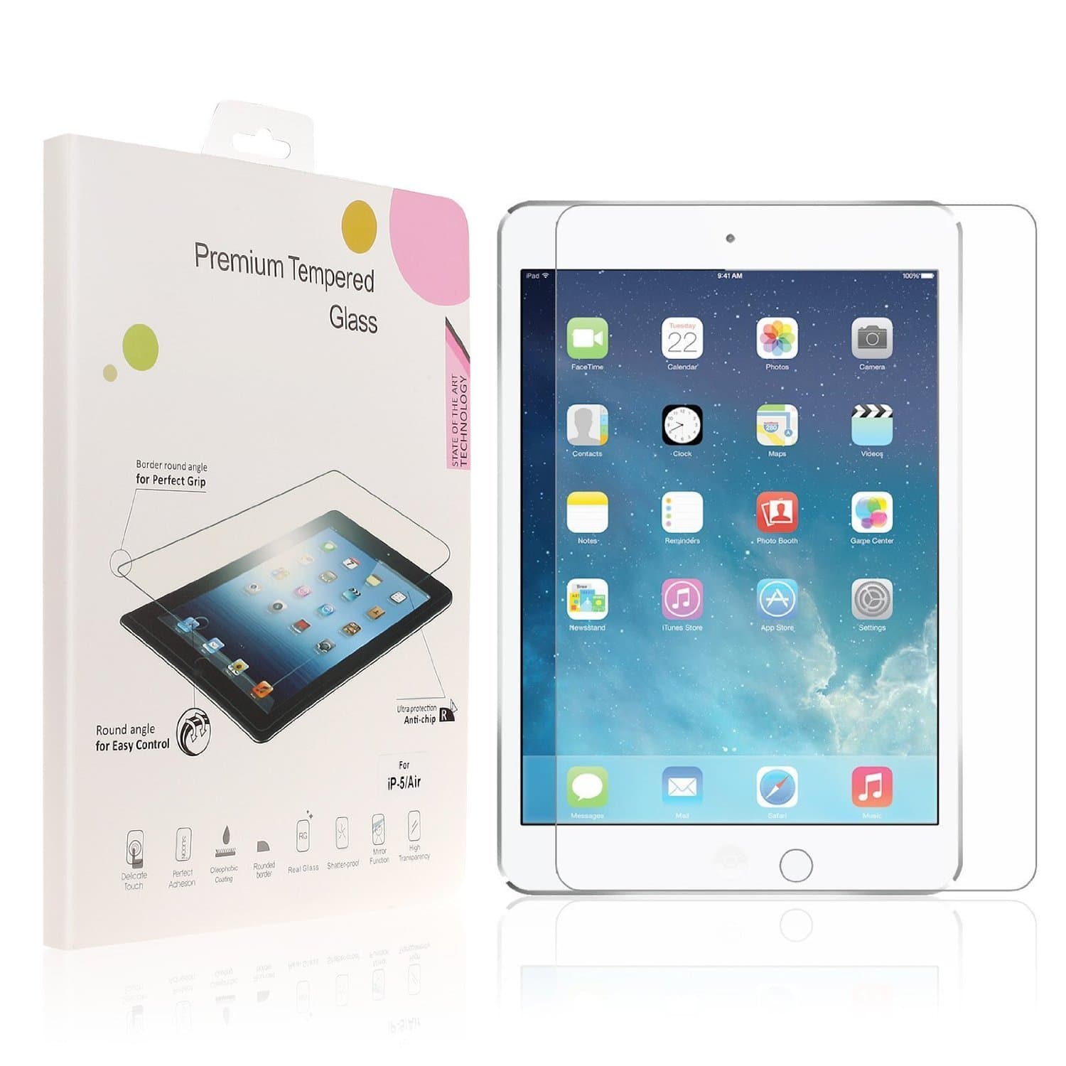 Premium Tempered Glass Screen Guard Protector For iPad Air 5