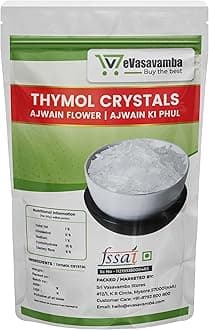 Premium Thymol & Menthol Crystals | 100% Pure & Natural | Ajwain Flower (Thymus Vulgaris) & Mint (Pudina Ka Phool) | Vamu Puvvu | Joni Guti Yamani Ajamo | A++ Grade (Thymol Crystals - 100g)