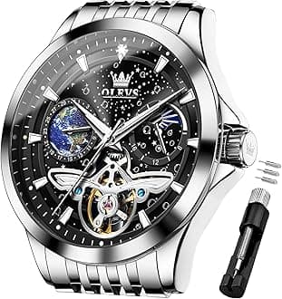 OLEVS Ladies Luxury Gold Silver Stainless Steel Quartz Watch Waterproof Date