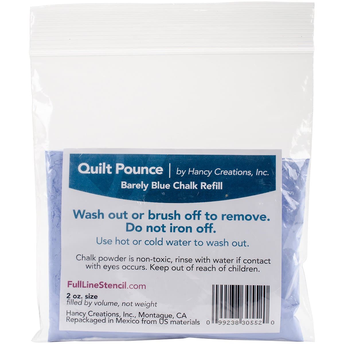 Hancy Quilt Pounce Chalk Refill-2Oz Barely Blue