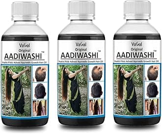 375ml Original AADIWASHI Herbal Hair Oil Organics AADIWASHI Hair Oil Repair & No Frizz, Nourishing & Hydrating (125ml, Pack of 3)