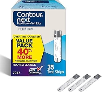 CONTOUR NEXT Blood Glucose Test Strips for Diabetes, 35 Count (Pack of 1)