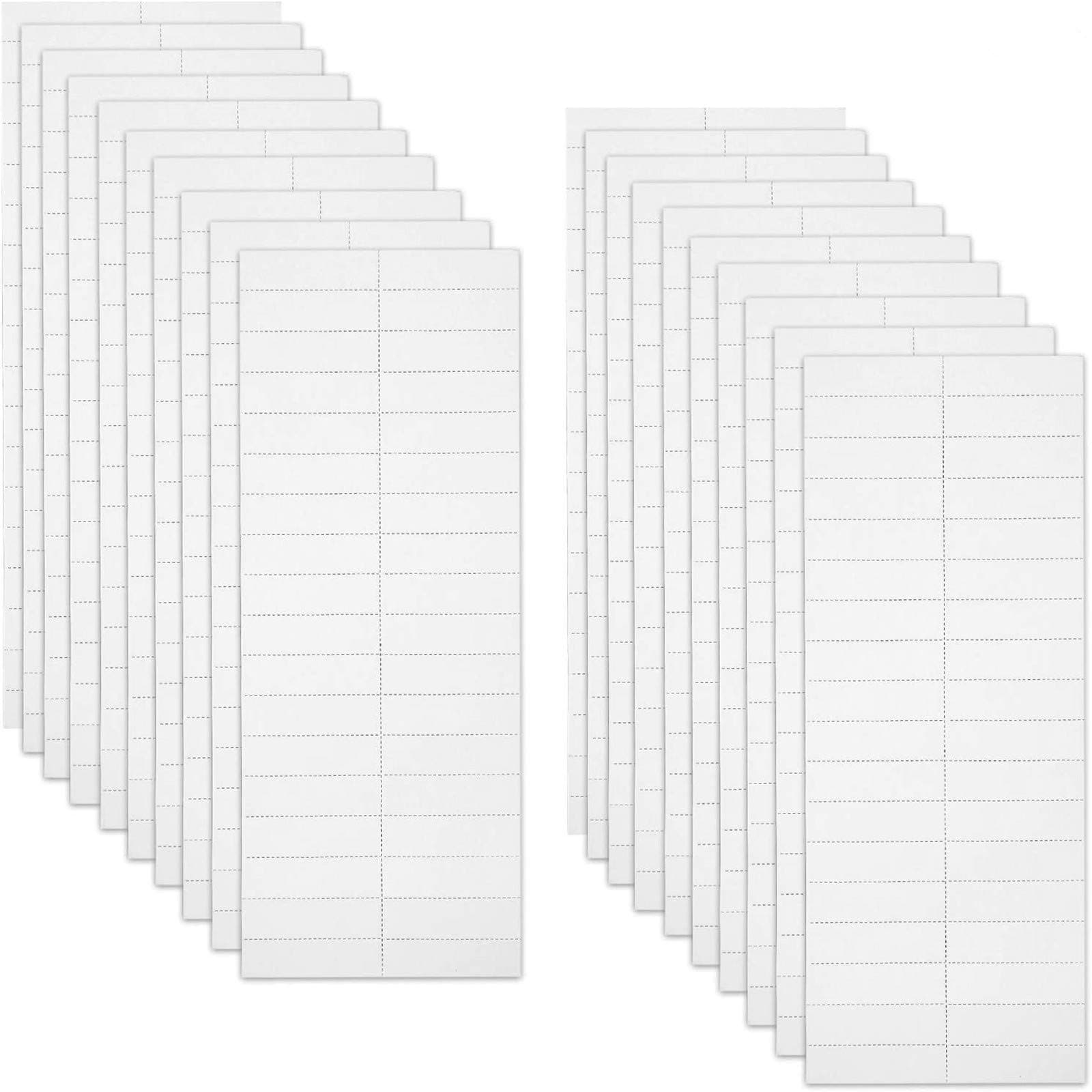 720 Pieces Blank Tab and Inserts Hanging File Paper Tab Inserts(5.2 x 1.5 cm/ 2 x 0.6 Inch)