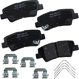 Premium SBC1812 Ceramic Rear Brake Pads for Select Models Hyundai Accent, Elantra, Elantra Coupe, Ioniq, Venue, Kia Niro, Optima, Rio, Rondo