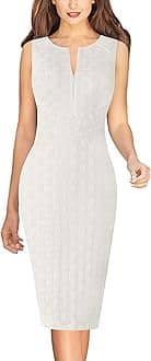 VFSHOW Womens Front Zipper Work Business Office Bodycon Dress Elegant Professional Career Church Party Pencil Sheath Dress