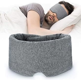 100% Handmade Cotton Sleep Mask Blackout - Comfortable & Breathable Eye Mask for Sleeping Adjustable Blinder Blindfold Airplane with Travel Pouch - Best Night Companion Eyeshade for Women Men Kid