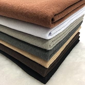 Misscrafts 7pcs 18" X 18" 1.4mm Thick Soft Felt Nonwoven Fabric Sheet Pack DIY Craft Patchwork Sewing Square Assorted Colors (Brown Series)