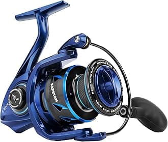 KastKingKapstan SE Saltwater Spinning Reel - IPX6 100% Waterproof – Up to 55LBs Max Drag Big Game Fishing Reel - 6.2:1 High Speed - CNC Aluminum Body, 5+1+1 Corrosion-Resistance Bearing System - Blue