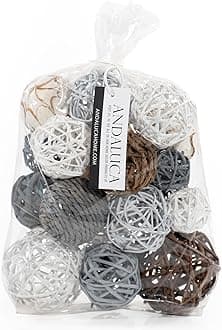 Decorative Balls Vase Filler Bag with Orbs, Balls (Grey)