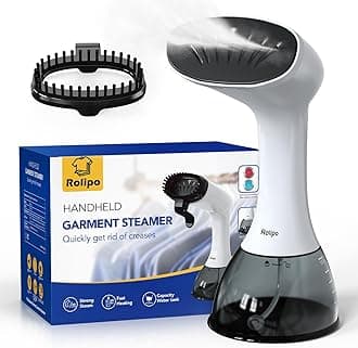 Rolipo Steamer for Clothes 1350W, Clothes Steamer for Home, Office, Travel, Upgraded 400ML Large Capacity Water Tank, Wrinkle Remover