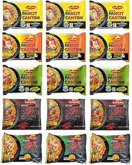 Instant Pancit Canton Assorted 15 Pack (Kalamansi, Sweet & Spicy, Original, Chilimansi and Hot Chilli)
