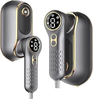 Portable Travel Steamer, 1200W Handheld Fabric Steamer for Clothes, 4 Modes with LCD Display, Powerful Wrinkle Remover for Home & Travel, 150ml Water Tank, 10S Fast Heat-Up, 180° Swivel Handle, Grey