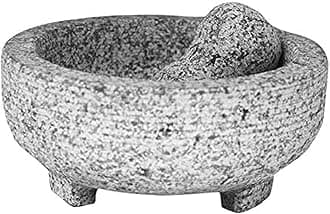 Vasconia 4-Cup Granite Molcajete Mortar and Pestle, Gray