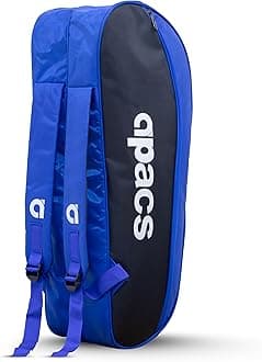 Apacs Badminton Kitbag Pro | Two Compartments | Soft Padded Straps | Durable Polyester Badminton Kitbag (Blue)