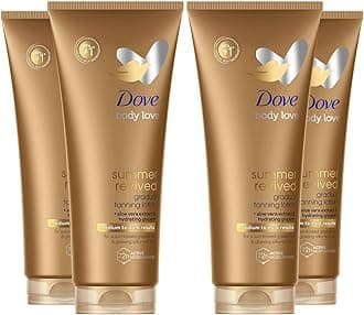 Dove Derma Spa Summer Revived Medium to Dark Skin Body Lotion 200ml (PACK OF 4)