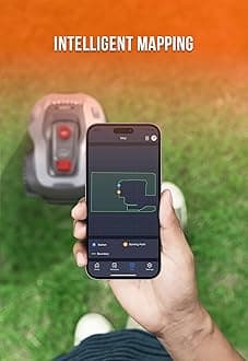 Sunseeker L22 Plus Robotic Lawn Mower 0.6 Acre/ 26,000 Sq.Ft, with Mapping Function and App Control, Only 52 db,Rain Sensor & Boundary Wire, Battery & Charger Included, Black & White…