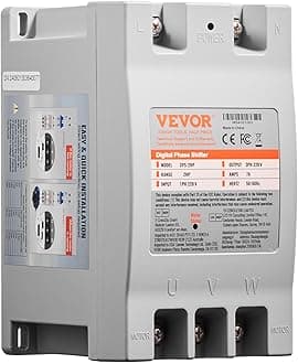 VEVOR - 2HP 7A 220V three-phase converter, 220V input/output, digital phase change for residential and commercial use