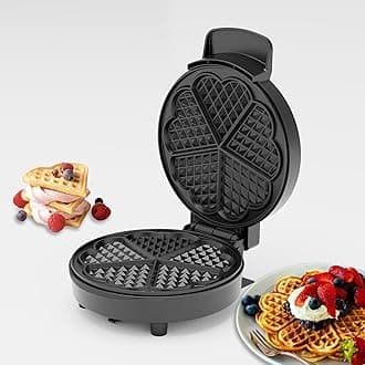 Heart Waffle Maker, 750W Nonstick Double-side Heating Mini Heart Waffle Maker, Easy to Clean, Home Baking Machine