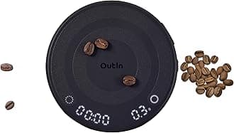 OutIn Claro Portable Coffee Scale, Espresso Scale 2kg/0.1g Accurate Measurement, Pour Over Coffee Scale Multiple Modes, Timer Function, Rechargeable, with Protective Bag