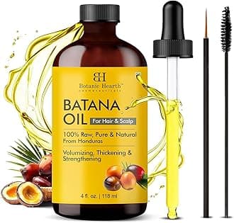 Botanic Hearth Batana Oil for Hair Growth & Hair Treatment Oils 4 Fl Oz | Dr Sebi Inspired, 100% Raw & Pure Batana Oil | Scalp & Hair Treatment for Thickness & Strength | All Hair Types