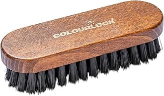 COLOURLOCK Textile and leather brush, small, in brown for the gentle cleaning of smooth leather, suede, imitation leather and textiles