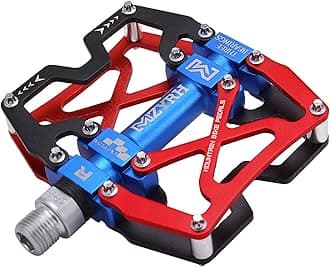 'MZYRH Mountain Bike Pedals, Ultra Strong Colorful CNC Machined 9/16'' Cycling Sealed 3 Bearing Pedals'