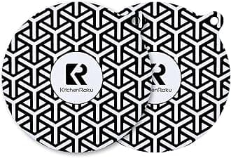 KitchenRaku Set of 2 Induction Cooktop Mat - Induction Hob Protector- (Magnetic) Cooktop Scratch Protector - for Induction Stove,Multifunctional Silicone Mats - for Air Fryer Liners (24cm)