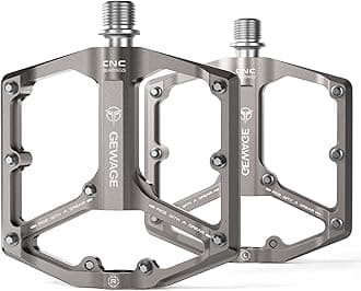 Road/Mountain Bike Pedals - 3 Layers Bike Pedals - 9/16" CNC Machined Flat Pedals with Removable Non-slip Spikes