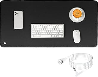 Grounding Mat,Universal Grounding Mat with Grounding Cord,Grounded Therapy,Conductive Leather Mat.