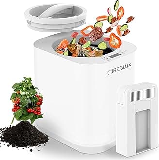 3.5L Electric Composter for Kitchen, Smart Compost Bin Outdoor/Indoor, Odorless/Auto-Cleaning/Low Noise/Intelligent LED Display, Turn Food Waste to Fertilizer, Compost Machine for Apartment Countertop